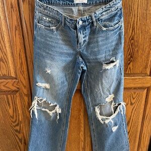 Flying Monkey Distressed Denim Boyfriend Jeans